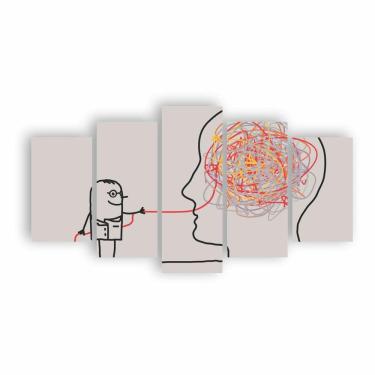 Imagem de Quadros Mente Psicologia Decorativo Clinica 155X80 Ne13C5M