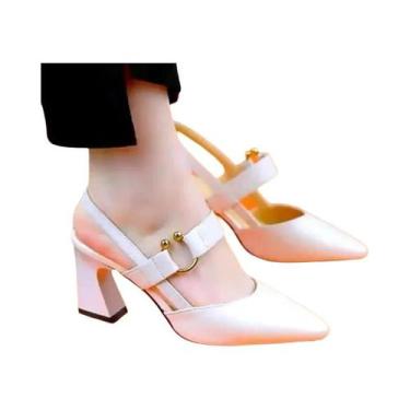 Imagem de Sapatos De Salto Alto Femininos Em Marrom Com Design Vazado, Leves E E