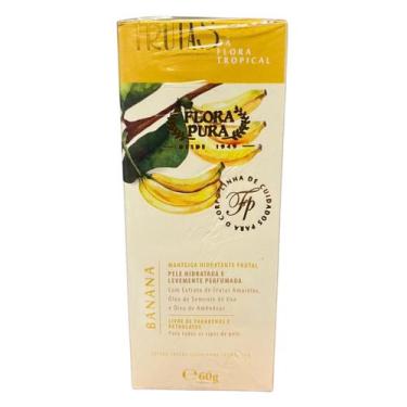 Imagem de Manteiga hidratante frutal banana flora pura 60g  hidrata e perfuma a 