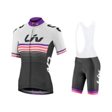 Imagem de Conjunto De Camiseta E Shorts De Ciclismo Feminino Leve E Respirável C