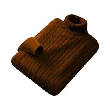 Imagem de Suéter Masculino De Tricô Gola Alta Leve E Quente Para Outono/Inverno,