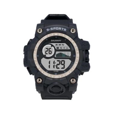 Imagem de Relógio Digital Masculino Esportivo Preto moderno - Tudo em Caixa