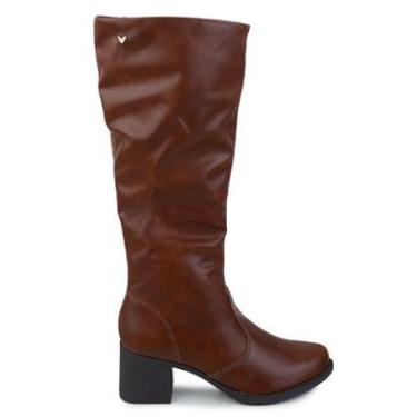Imagem de Bota Feminina Mississipi Cano Longo Marrom Tabaco - J0832-Feminino