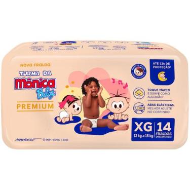 Imagem de Fralda Turma da Mônica Baby Premium Jumbo XG com 14un, XG, 14