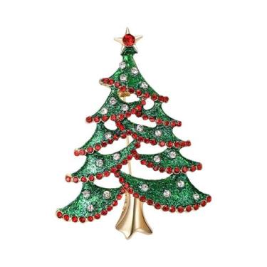 Imagem de Broche De Estrela De Strass Para Árvore De Natal, Alfinete Clássico Pa