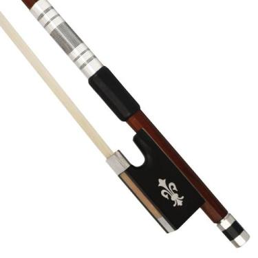 Imagem de Arco Flor De Lis Com Guarnição Prateada  Para Violino 4/4 - ORQUEZZ