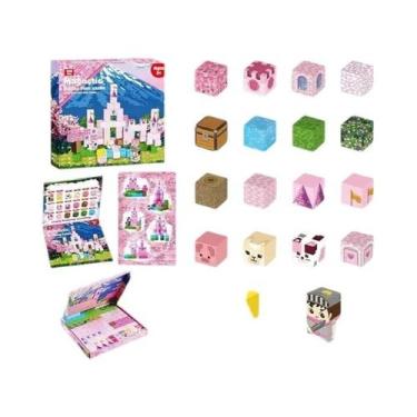 Imagem de Blocos Magnéticos Minecraft 100 Peças, Mini Quebra-Cabeça Para Criança