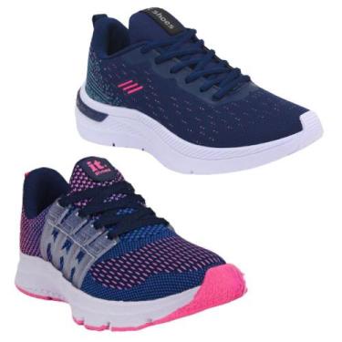 Imagem de Tênis Feminino Esportivo Caminhada Corrida Academia Kit 2 - It Save, 3