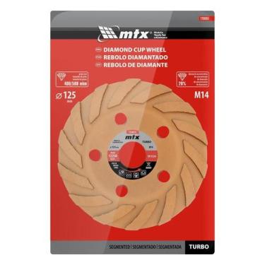 Imagem de Rebolo Turbo Segmentado Diamantado M14 125mm 22.2mm 5mm MTX