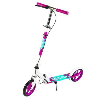 Imagem de Patinete Infantil Dobrável com Rodas Grandes - Branco - UNITOYS