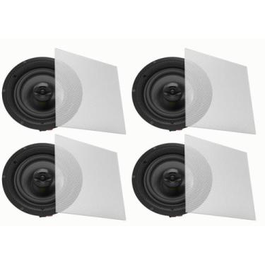 Imagem de 4 Arandelas Bravox S3 Bsa Som Ambiente Teto Gesso 240W 6 Pol - Kit