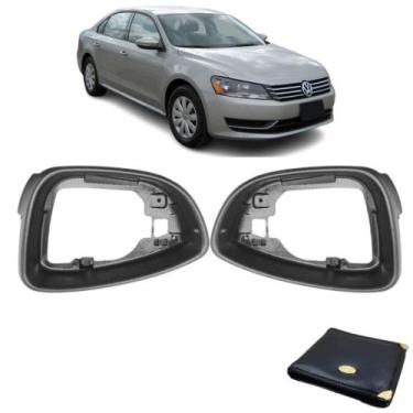Imagem de Par Moldura Aro Interno Espelho Retrovisor Passat R-line 2011 Á 2015 -