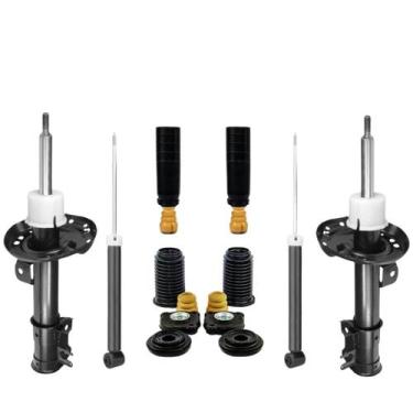 Imagem de 4 Amortecedor Nakata + Kit Batente Fiat Uno Vivace 2010 A 2016, DIANTE