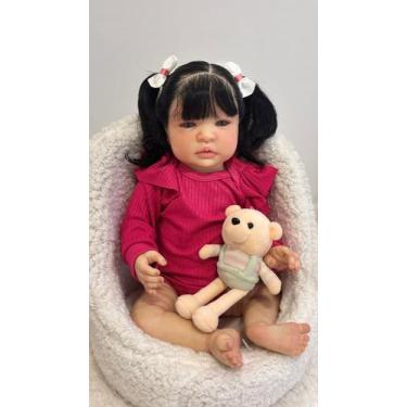 Imagem de Bebê Reborn Shyann Menina Xuxinha Realista Ana Dolls, Vinil Silicone T