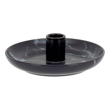 Imagem de CASTIÇAL PORTA VELAS CERÂMICA 5x15x15cm PRETO