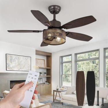 Imagem de Ventilador de Teto Fanbulous 42" Bronze Óleo com Luz e Controle Remoto