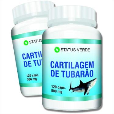 Imagem de 2 Potes Cartilagem de Tubarão Kit 240 Cáps 500mg - Suplemento Natural