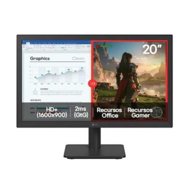 Imagem de Monitor LED 20"LG 20U401A-B, Painel TN, 75Hz, HDMI e VGA, Modo Leitura