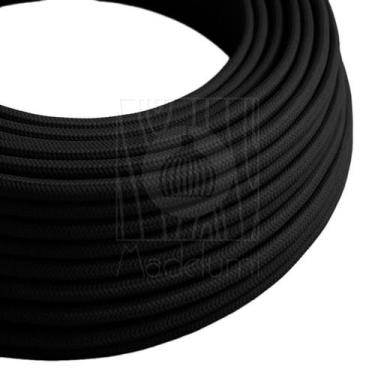 Imagem de Cabo Revestido de Tecido 10 Metros Cor Preto - Madelumi
