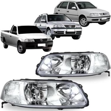 Imagem de Par farol gol parati saveiro 1999 a 2005 g3 cromado duplo - BBS