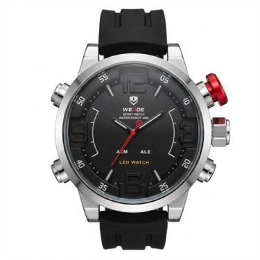 Imagem de Relógio Masculino Weide Analógico WH-5210 Preto e Prata