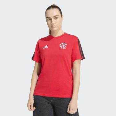 Imagem de Camiseta Adidas Flamengo DNA Feminina Vermelha, M