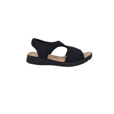 Imagem de Sandália Feminina Anabela Lycra Calce Fácil Ortopédica Comfortflex 2351402-Feminino