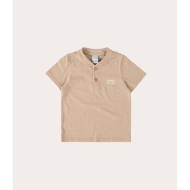 Imagem de Camiseta Infantil Gola Padre em Linho - MALWEE, Azul, 4