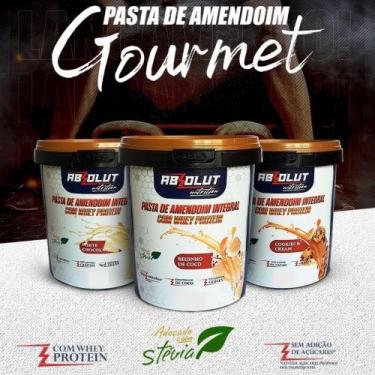 Imagem de Pasta de amendoim gourmet chocolate branco 500g - abs nutrition