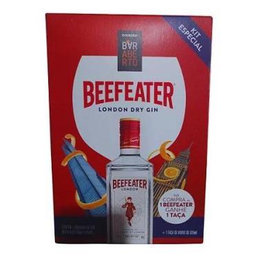 Imagem de Gin Beefeater London 750ml - Kit com Taça de Vidro e Embalagem para Pr