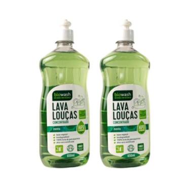 Imagem de Kit 2 Lava Louças Natural Vegano Menta Biowash 650ml cada