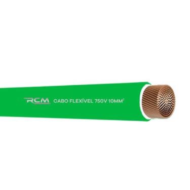 Imagem de Fio Cabo Flexível 750V 10mm RCM para Instalações Elétricas Alta Flexibilidade Verde RCM Cabos Elétricos