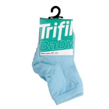 Imagem de Meia Trifil Baby Antiderrapante, Cor:Azul Claro Tamanho:17/19 Unissex 