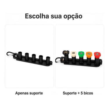 Imagem de Suporte Organizador Para Bicos Lavadora 1/4 - generica, Suporte + Bico