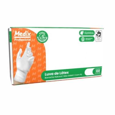 Imagem de Luva Látex Descartável Com Pó Medix Caixa 100 Unidades - We Care, M