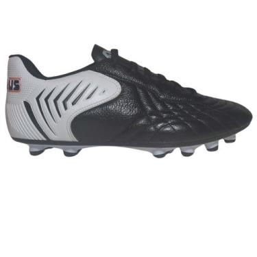 Imagem de Chuteira Campo TPU Mathaus Imola Masculino Adulto, Preto, Branco, 40, 