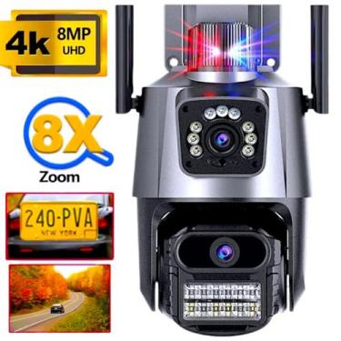 Imagem de Câmera Dupla WiFi 6MP Full HD 4K com Alarme Integrado Detecção de Huma