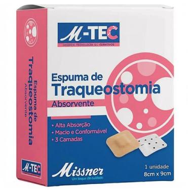 Imagem de Curativo de Espuma Absorvente Traqueostomia 8cmx9cm -unidade - M-TEC