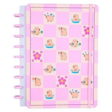 Imagem de Caderno Médio Capa Dura Reposicionável Sistema Disco - Capivarinha Org