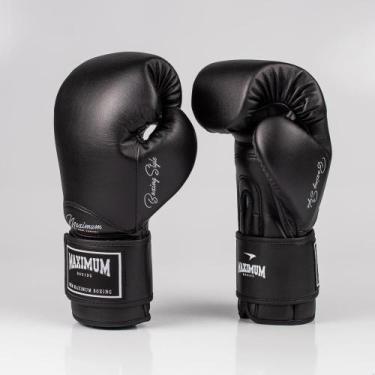 Imagem de Luvas de Boxe Muay Thai MMA Classic Power Black Maximum Tamanho:16oz, 