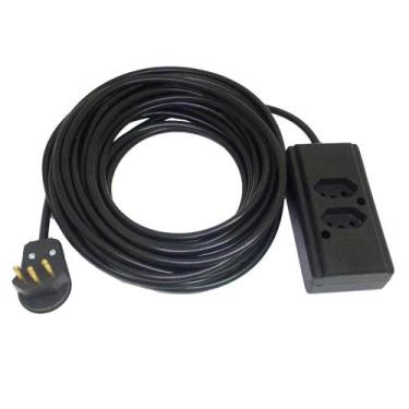 Imagem de Extensão Elétrica 10/20a 03 Metros 2 Tomadas Cabo Pp 3x1,5mm - Lisse O