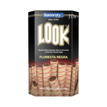 Imagem de Kit C/ 10 Biscoito Stick Wafer Recheado Look 55g, 10x Floresta Negra