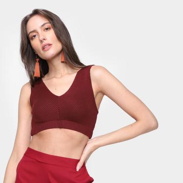 Imagem de Blusa Cropped Tricot Mercatto Lisa Feminina-Feminino