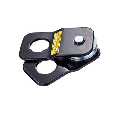 Imagem de Bloco de travamento de guincho Sinoking 8000lbs/4T carga máxima, polia de corda resistente e veículo de recuperação facilmente, acessórios de guincho ATV, bloco de encaixe universal para guinchos. Revestimento texturizado preto.