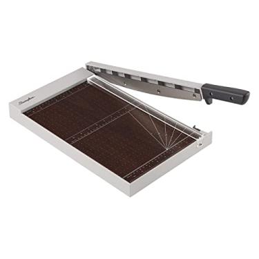 Imagem de Swingline Cortador de papel, cortador de papel guilhotina, comprimento de corte de 38 cm, capacidade de 10 folhas, madeira, corte clássico 1510W com EdgeGlow (G7010012)