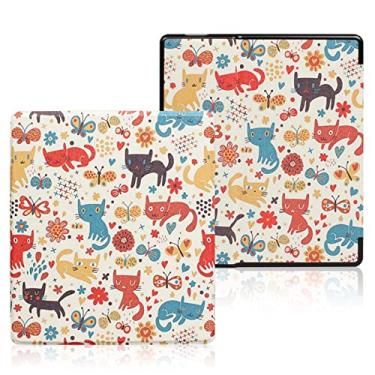 Imagem de CCOO Nova capa para Kindle Oasis (9ª, 2017 lançado e 10ª geração de 2019, 7 polegadas), capa de animais de desenho animado, despertar/dormir automática inteligente