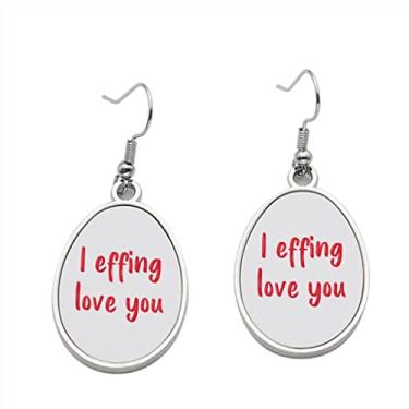 Imagem de Brinco I Effing Love You - Brincos com pingente para meninas - Presente de festa de aniversário dos namorados