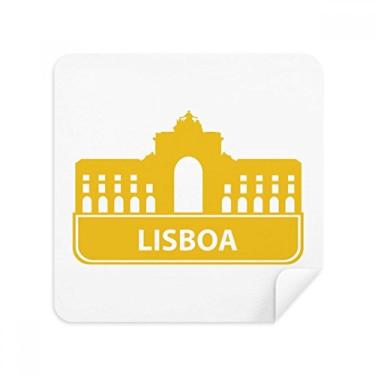 Imagem de Lisboa Portugal Lenço de óculos Marco Amarelo, Tecido de Camurça, Pacote com 2
