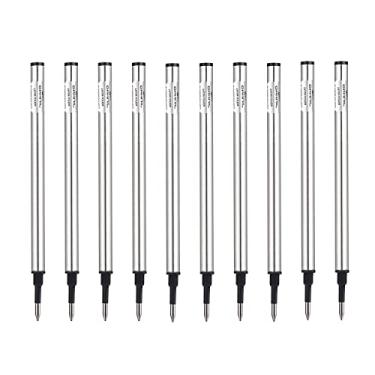 Imagem de 10 peças Jinhao Refil para caneta esferográfica tipo parafuso, cor preta, ponta média, 115 mm