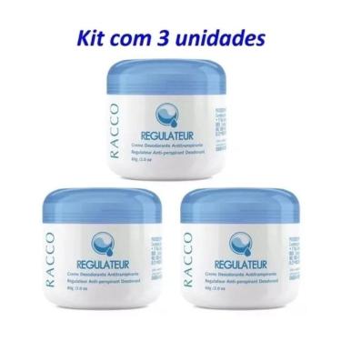 Imagem de Creme Desodorante Antitranspirante Regulateur Racco 60g - Kit 3 Unidades